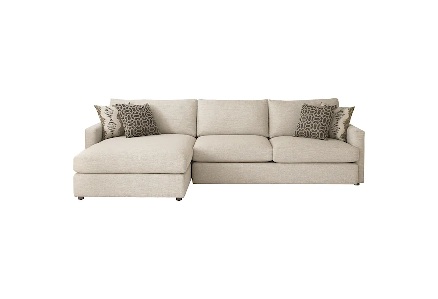 Allure Sectional with Left Arm Facing Chaise by Bassett at Esprit Decor Home Furnishings